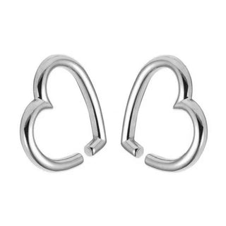 Silver Steel Heart Hangers - PAIR (6mm+)