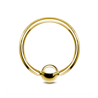 Gold Surgical Steel Captive Bead Ring (20g-2g)