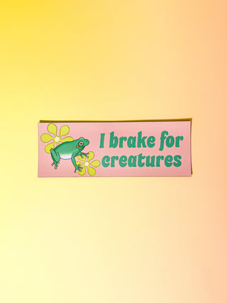 'I Brake For Creatures' Car Magnet