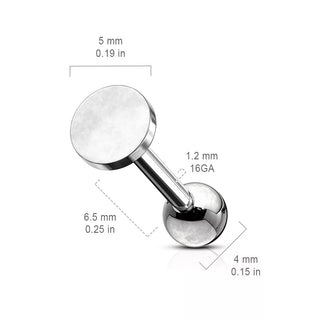 Gold Disc Barbell Stud (16g)