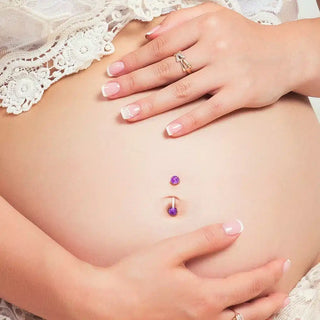 Glitter Ball Pregnancy Piercing (14g - Various Colours)
