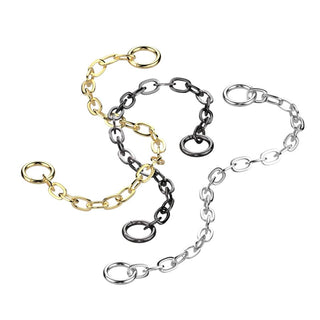 Titanium Connector Chain for Nose & Ears - Black