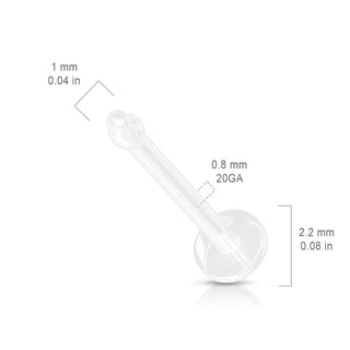 Nose Retainer - Clear Pin (20g-18g)