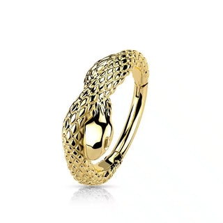Gold Snake Hinged Segment Ring (16g)