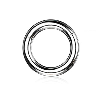 Large Gauge Steel Hinged Segment Ring (8g-4g)
