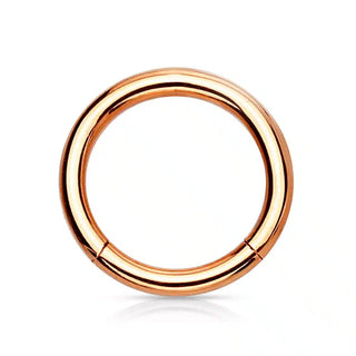 Rose Gold Surgical Steel Hinged Segment Ring (20g-16g)