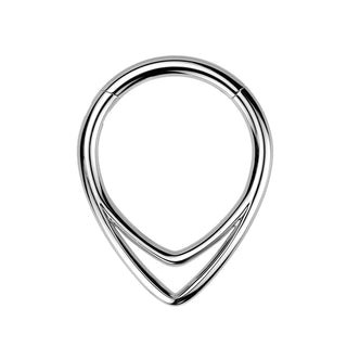 Double Chevron Hinged Titanium Segment Ring (16g)
