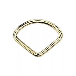 Gold Titanium Chevron Hinged Segment Ring (16g)