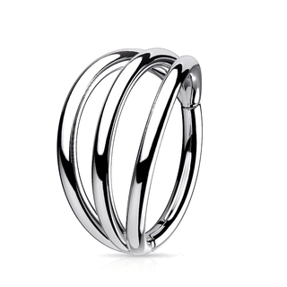 Titanium Stacked Hinged Segment Ring (16g)