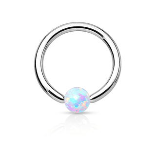 Opal Captive Bead Ring (16g)