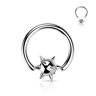 Spiked Ball Captive Bead Ring (14g)