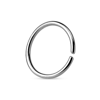 Silver Steel Seamless Ring (20g-14g)