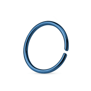 Blue Steel Seamless Ring (20g-14g)