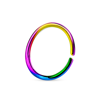 Rainbow Steel Seamless Ring (20g-14g)