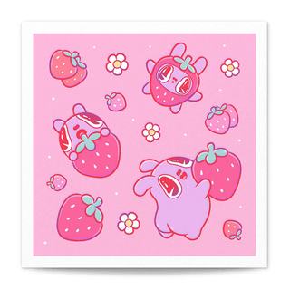 Elrosabel 'Strawberry Bloopi' Giclée Print