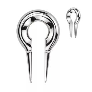 Silver Keyhole Ear Weights (6mm+)