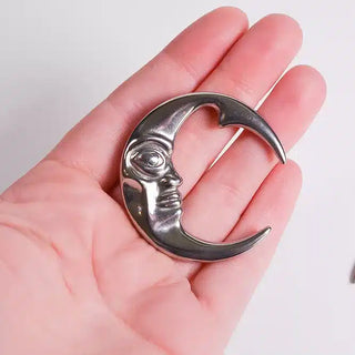 Silver Moon Ear Weights - PAIR (6mm+)