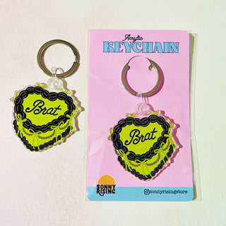 Acrylic Keychain, Brat Cake