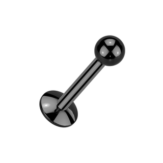Titanium Flatback Labret Stud with 4mm Convex Base, Internally Threaded