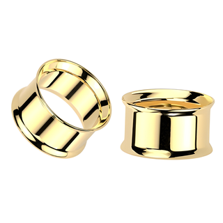Implant Grade Titanium Double Flare Tunnel - Gold