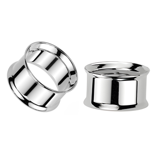 Implant Grade Titanium Double Flare Tunnel - Silver