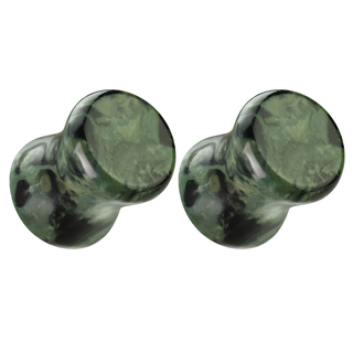Green Eye Jasper Double Flare Plug