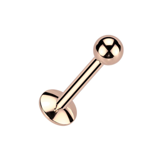 Titanium Flatback Labret Stud with 4mm Convex Base, Internally Threaded