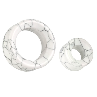White Turquoise Double Flare Stone Tunnel
