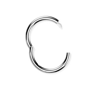 Titanium Hinged Ring - Hook Closure