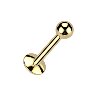 Titanium Flatback Labret Stud with 4mm Convex Base, Internally Threaded