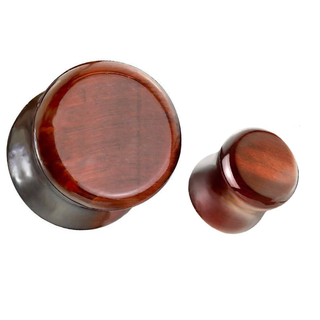 Red Tiger Eye Double Flare Stone Plug