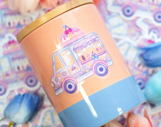Ice Cream Truck Clear Sticker