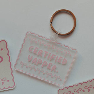 Acrylic Keychain, Certified Yapper