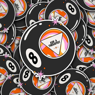 Vinyl Decal Magic 8 Ball Ask A Therapist