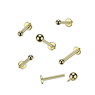 14ct Gold Internally Threaded Stud
