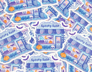 Spooky Shop Clear Sticker