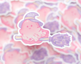 Ghost Witch Clear Sticker