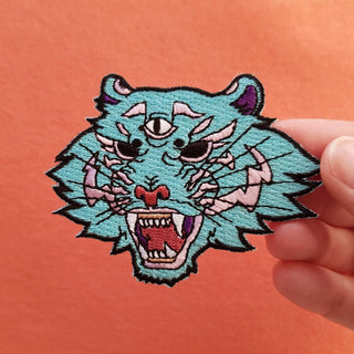 'Neon Tiger' Iron On Patch