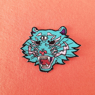 'Neon Tiger' Iron On Patch