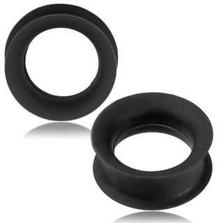 Large Gauge Black Silicone Ear Skin (24mm-40mm)