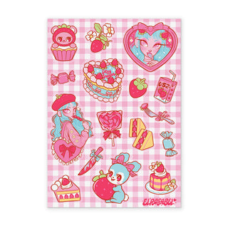 Elrosabel 'Strawberry Sweets' Sticker Sheet