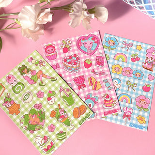 Elrosabel 'Matcha Blossom' Sticker Sheet