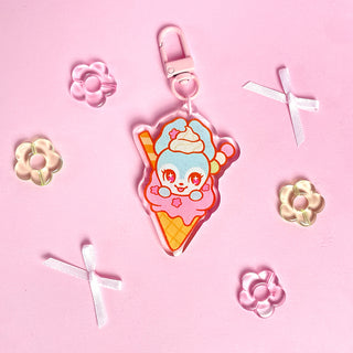 Elrosabel Hanami Market 'Ice Cream Bunny' Keychain