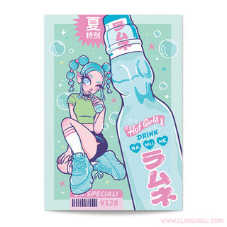 Elrosabel "Ramune Bae" A5 Postcard Print