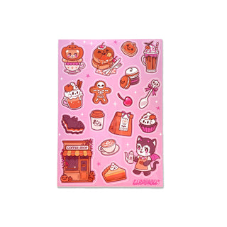 Elrosabel 'Pumpkin Cafe' Sticker Sheet