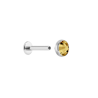 Citrine Swarovski Crystal Stud - 3.4mm Top (16g)