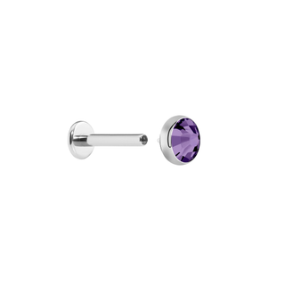 Purple Swarovski Crystal Stud (16g)