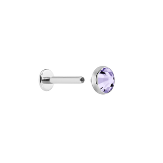 Lavender Swarovski Crystal Stud (16g)