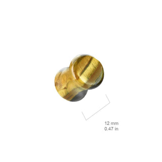Tiger Eye Double Flare Stone Plug
