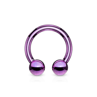 Horseshoe Rings, Surgical Steel (18g-00g)